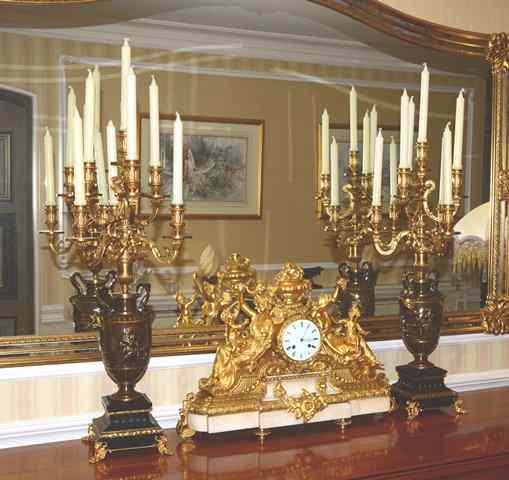 Appraisal: A PAIR OF LATE TH CENTURY ORMOLU BRONZE AND BLACK