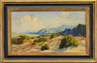 Appraisal: Signed th C Western Desert Landscape Signed th C Western