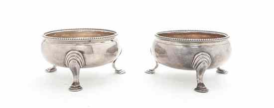 Appraisal: A Pair of George III Silver Salts Hester Bateman London