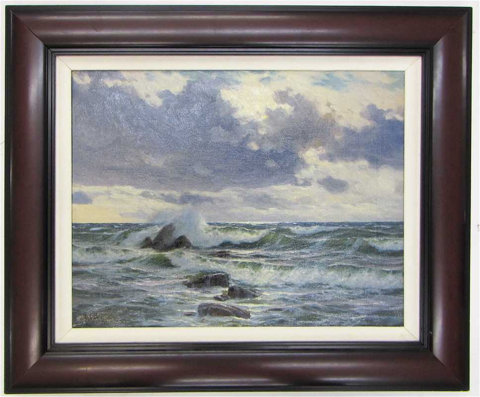 Appraisal: WALDEMAR SCHLICHTING OIL ON CANVAS German born Seascape off the