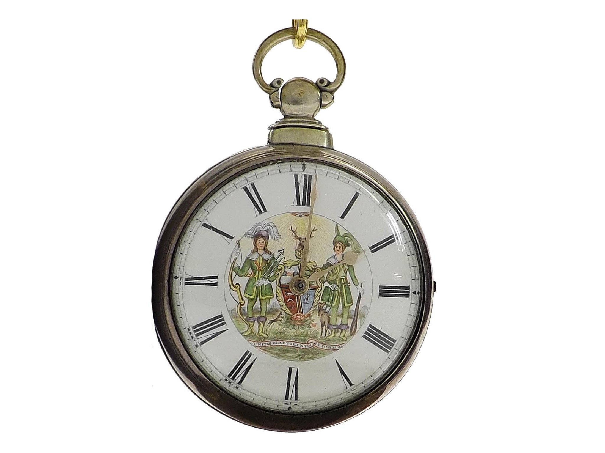 Appraisal: Early Victorian silver verge pair cased pocket watch Birmingham and