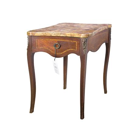 Appraisal: Transitional Louis XV XVI Style Metal Mounted Inlaid Mahogany Side