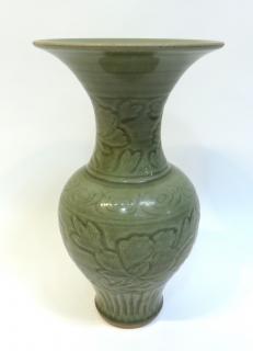 Appraisal: Song Style Celadon Trumpet Topped Vase Song Style Celadon Trumpet