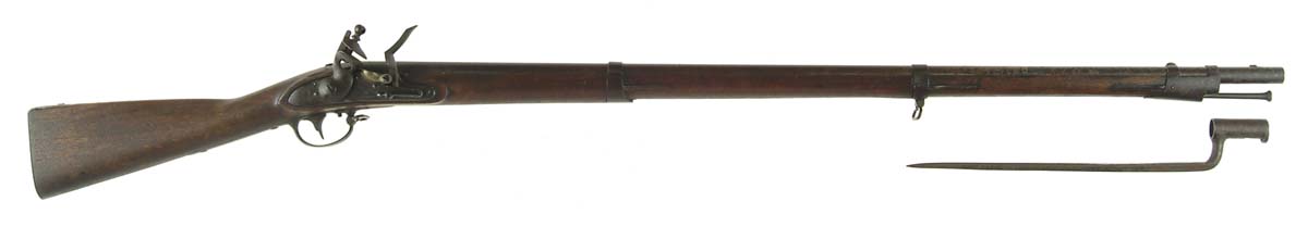 Appraisal: RARE BAKER MODEL FLINTLOCK MUSKET WITH BAYONET Cal rnd bbl