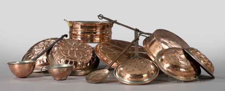 Appraisal: Eleven-Piece Collection of Copper Cooking Implements fourth quarter th first