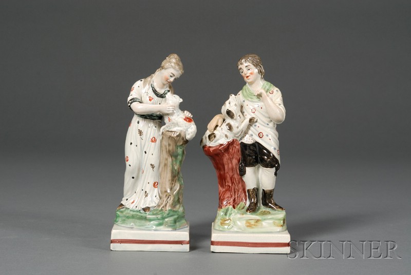 Appraisal: Pair of Wedgwood Pearlware Figures England early th century probably