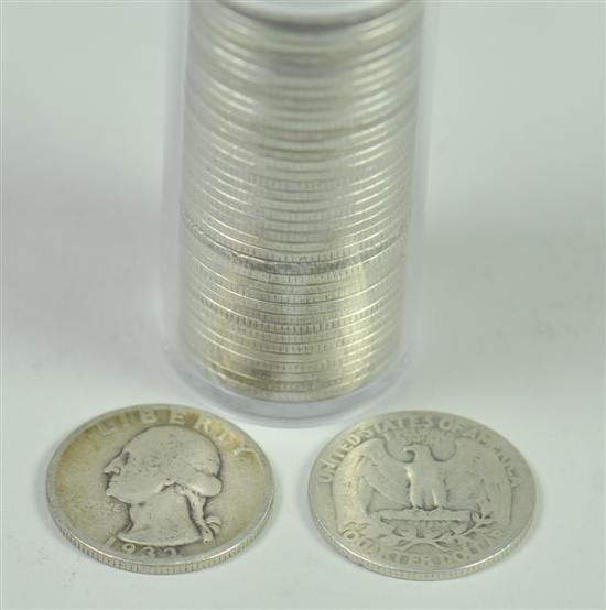 Appraisal: Roll of Early Year - Washington Quarters Dates include coins