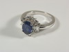 Appraisal: RING - k white gold ring with ct blue sapphire