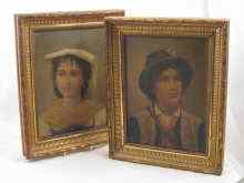 Appraisal: Two nineteenth century oil on canvas paintings of a boy