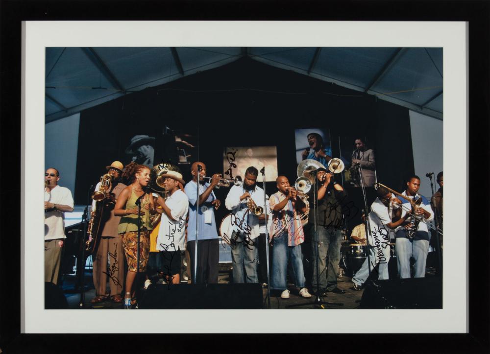 Appraisal: Autographed Photo of New Orleans Musicians c-print on Fujicolor Crystal