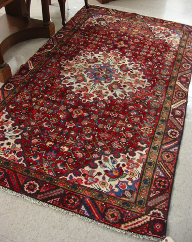 Appraisal: PERSIAN BORCHALU AREA RUG central medallion and overall Herati floral