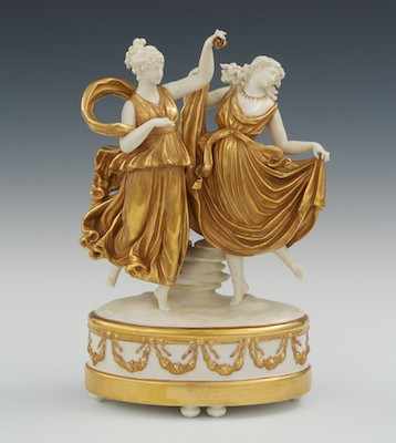 Appraisal: A Naples Porcelain Group of the Dancing Vestal Virgins Early