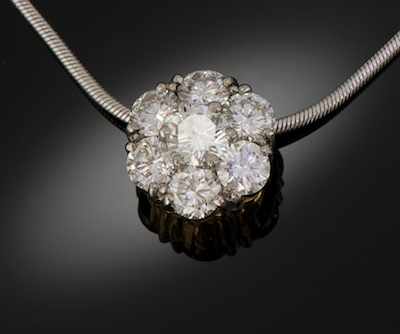 Appraisal: A Ladies' Diamond Pendant by Jabel on Snake Chain k