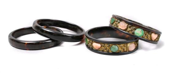 Appraisal: Two Pairs of Chinese Bracelets Diameter inches