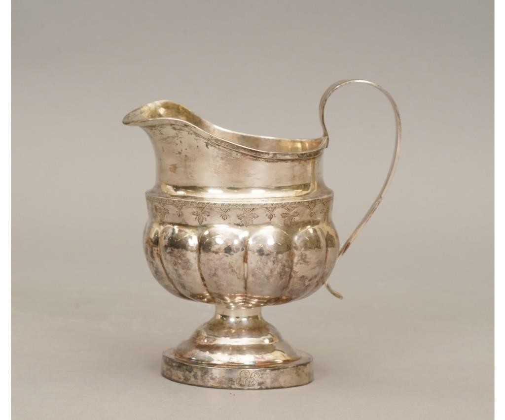 Appraisal: Coin silver pitcher by William Nicholas Newport RI circa h