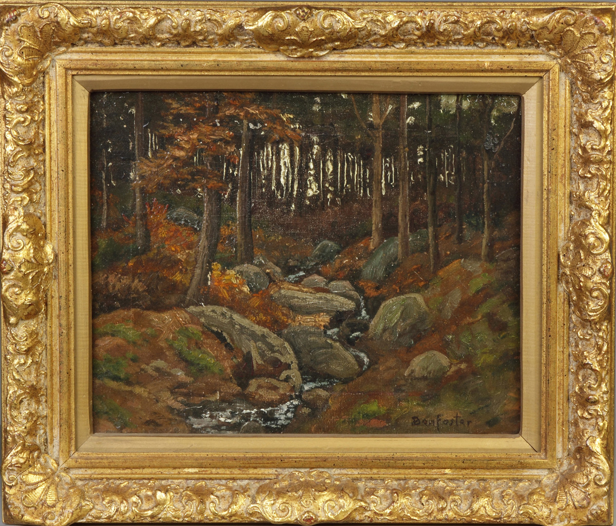 Appraisal: Ben Foster American - Woodland landscape Sgn Lower right Ben