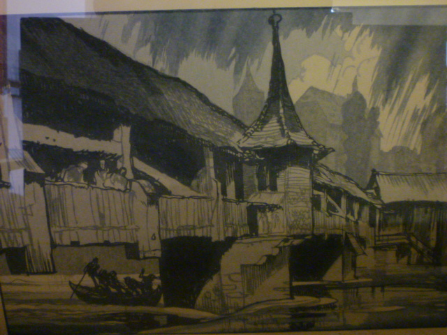 Appraisal: SIR FRANK BRANGWYN R A - Lucerne lithograph signed and