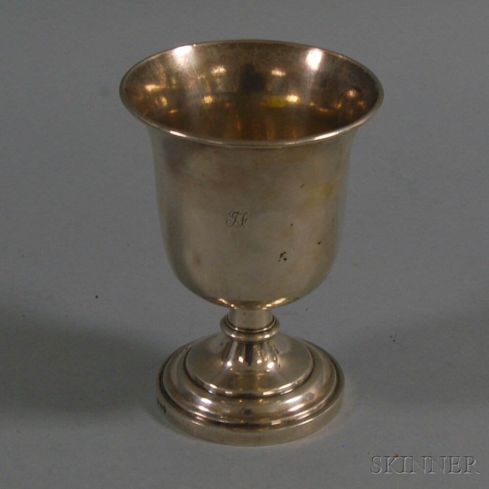 Appraisal: British Colonial Silver Footed Goblet th century bearing pseudo-Georgian hallmarks