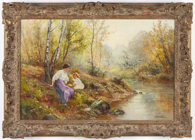 Appraisal: Ernest Walbourn Br - Primrose Bankoil on canvas lined signed