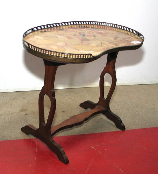 Appraisal: A Louis XV style mahogany and br che d'alep small