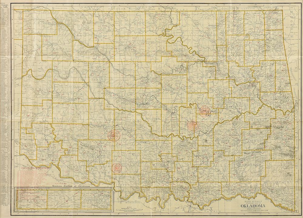 Appraisal: AN ANTIQUE MAP Rand McNally Standard Map of Oklahoma AN