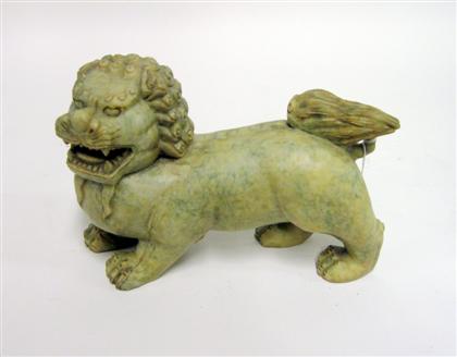 Appraisal: Chinese hardstone fu lion carving th century