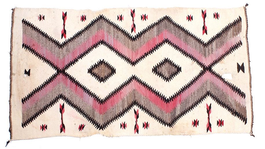 Appraisal: Navajo Native American Ganado Hand Woven Rug Featured in this