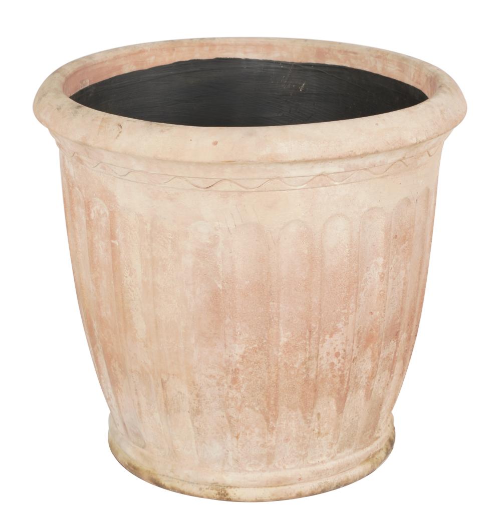 Appraisal: TERRACOTTA PLANTERwith drain hole inches diameter inches high Condition