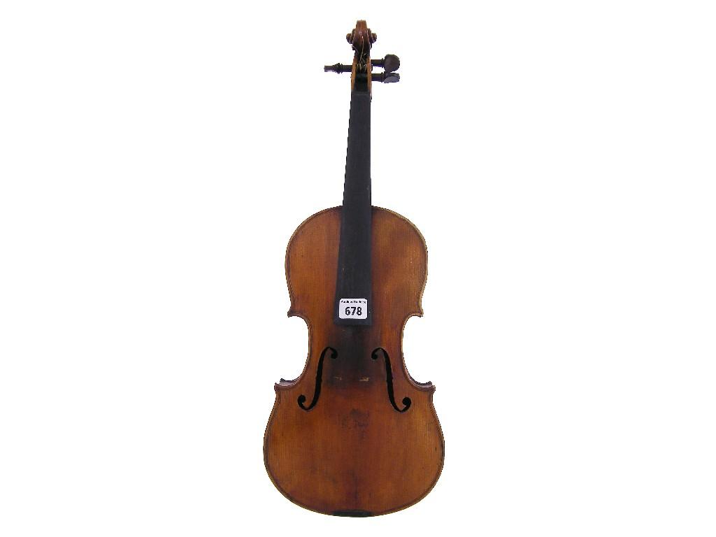 Appraisal: Stradivari copy violin circa cm