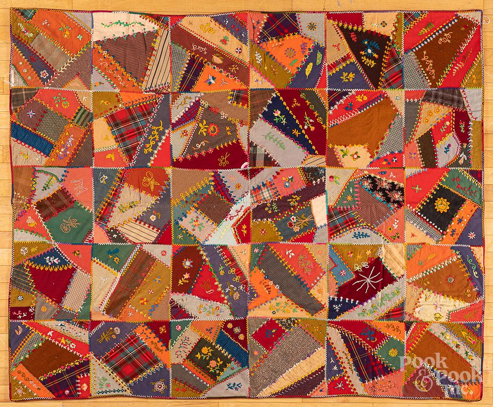 Appraisal: Victorian crazy quilt Victorian crazy quilt x Competitive In-House shipping