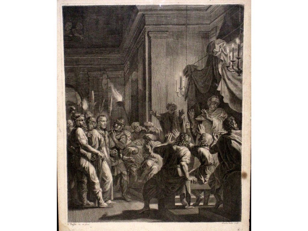 Appraisal: CLAUDIA STELLA Engraving 'Christ taken before the Elders' after Poussin