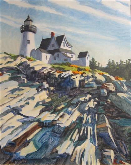 Appraisal: MAX MASON american b PEMAQUID POINT LIGHT Signed dated '