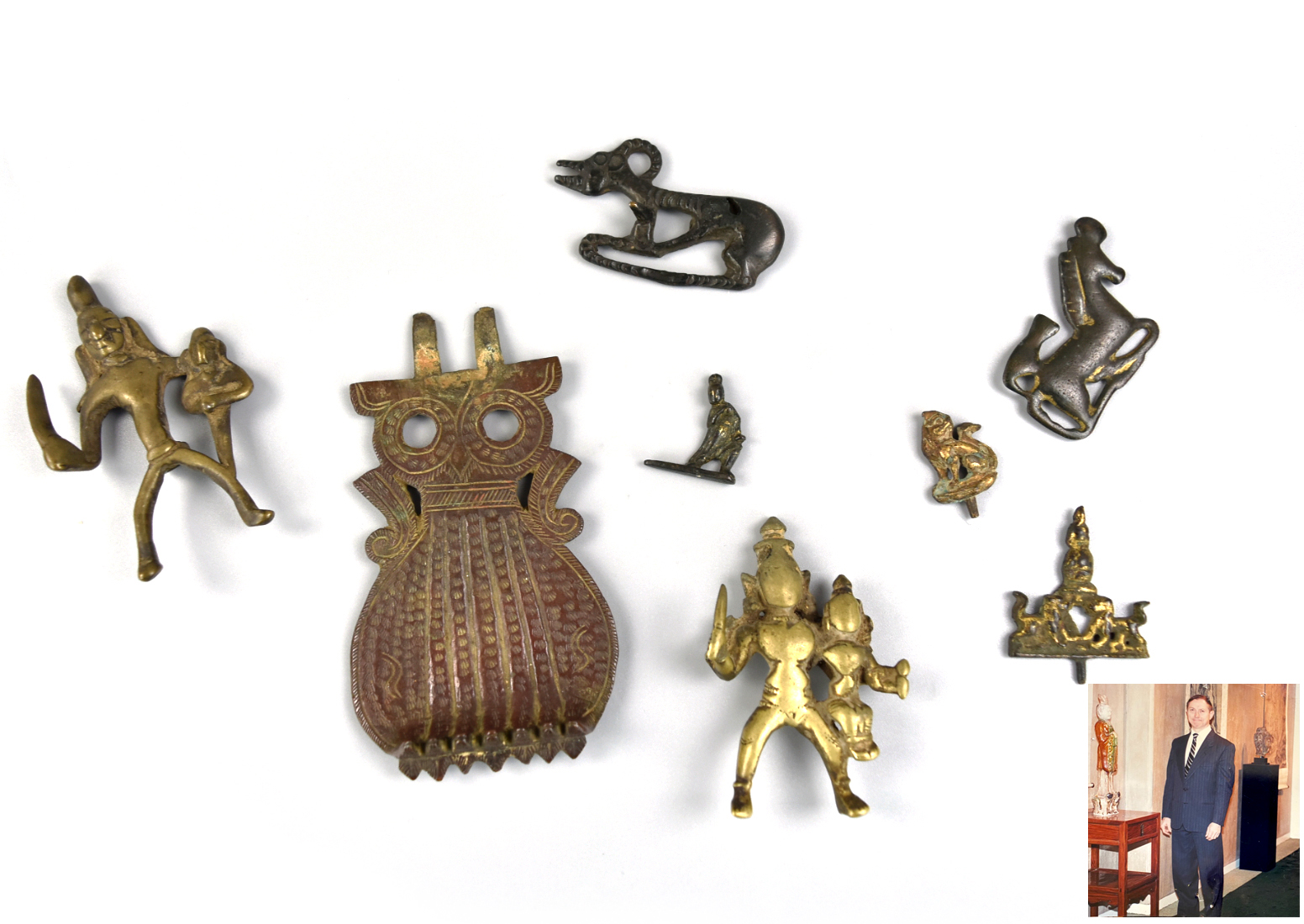 Appraisal: A group of asian - th C bronze figures a