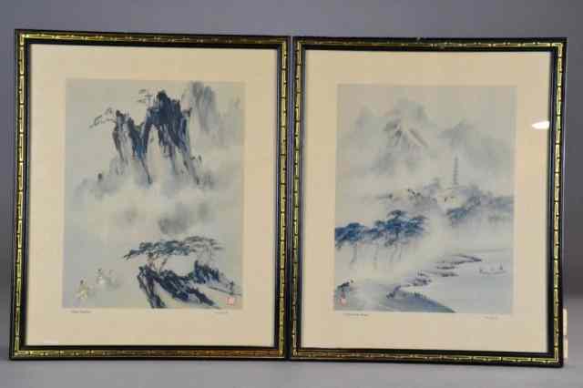 Appraisal: Pr Japanese Woodblocks Chang Shu ChiTwo nice Japanese prints entitled