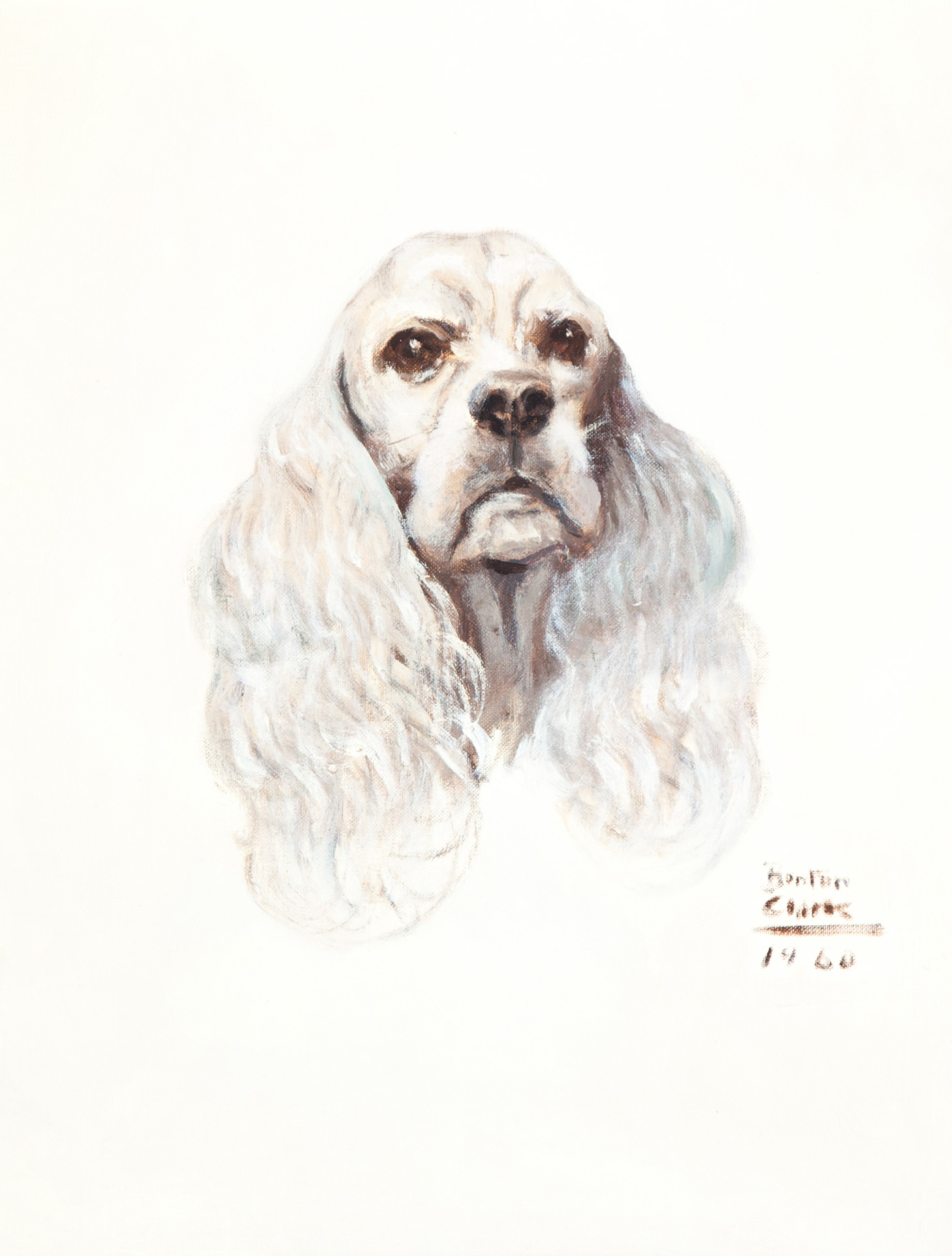 Appraisal: COCKER SPANIEL BY BENTON CLARK OHIO - Oil on artist