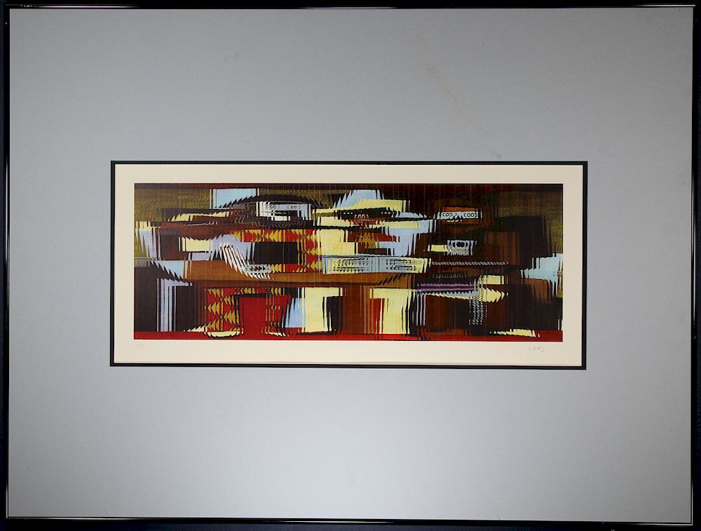 Appraisal: In the Manner of Yaacov Agam Signed Lithograph In the