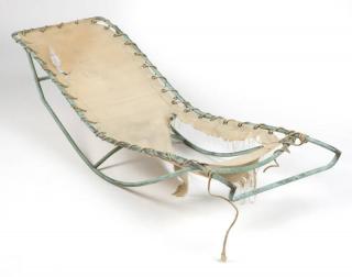 Appraisal: A Walter Lamb verdigris rocking chaise lounge Mid- th century