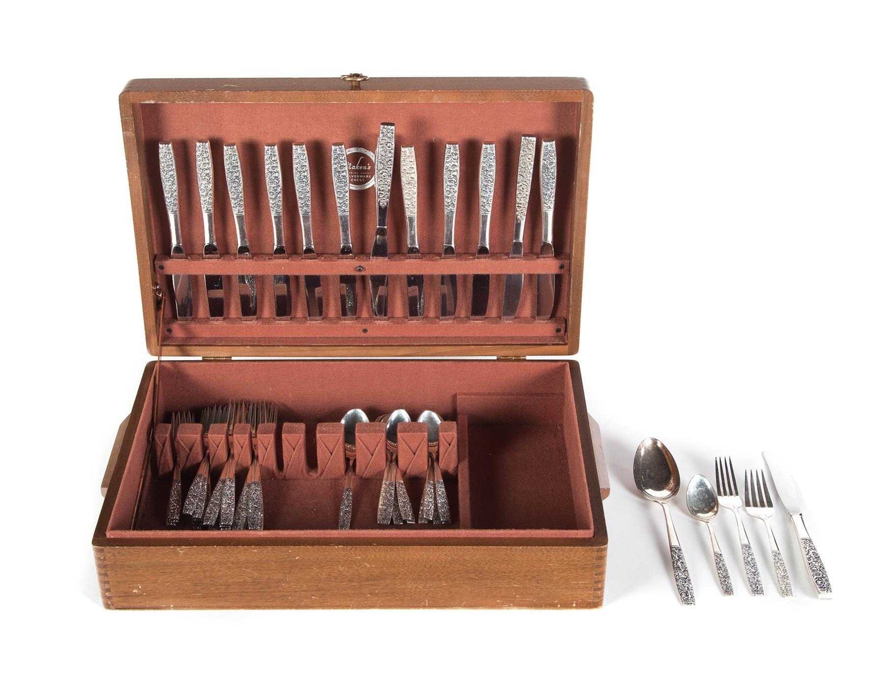 Appraisal: SET OF TOWLE CONTESSINA PATTERN STERLING SILVER FLATWARE American patented