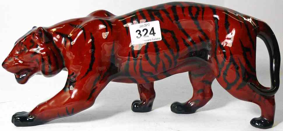 Appraisal: Royal Doulton Large Flambe Model of a Stalking Tiger