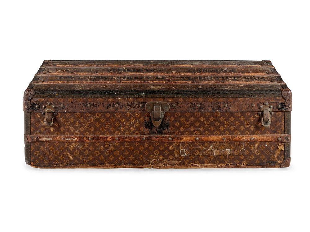 Appraisal: A Louis Vuitton Steamer Trunk A Louis Vuitton Steamer Trunk