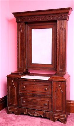 Appraisal: AMERICAN GOTHIC REVIVAL ROSEWOOD DRESSING BUREAU ATTRIBUTED TO MITCHELL AND