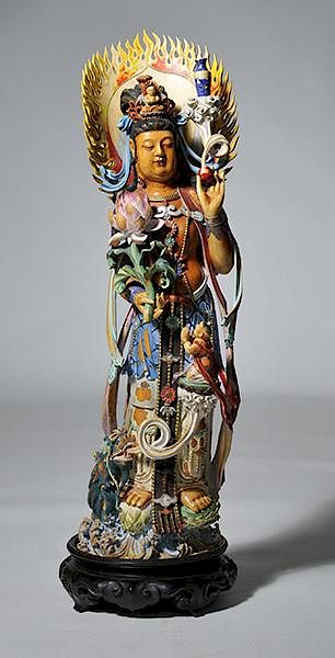 Appraisal: Eceptional Late th C Chinese Goddess Carving Exceptional late th