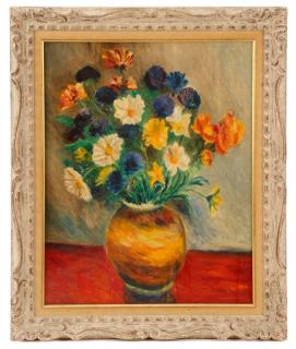 Appraisal: American School Floral Still Life with Poppies American School th