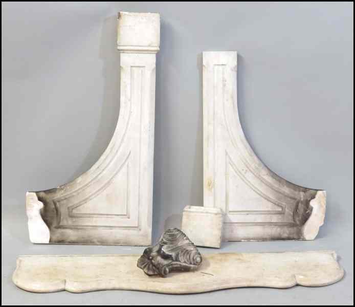 Appraisal: MARBLE FIREPLACE MANTLE '' x '' Condition No Specific Condition