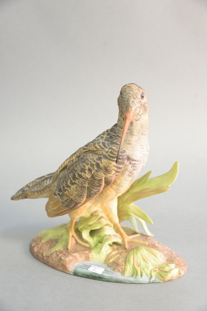 Appraisal: Boehm Woodcock porcelain sculpture ht Boehm Woodcock porcelain sculpture ht