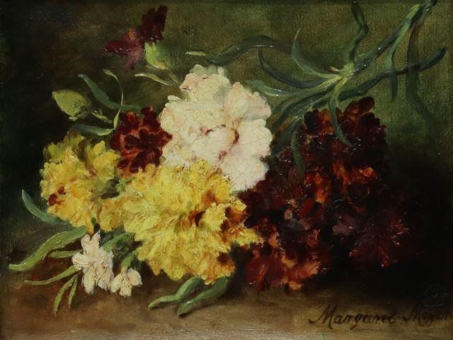 Appraisal: Framed oil on canvas painting Still Life with Flowers signed