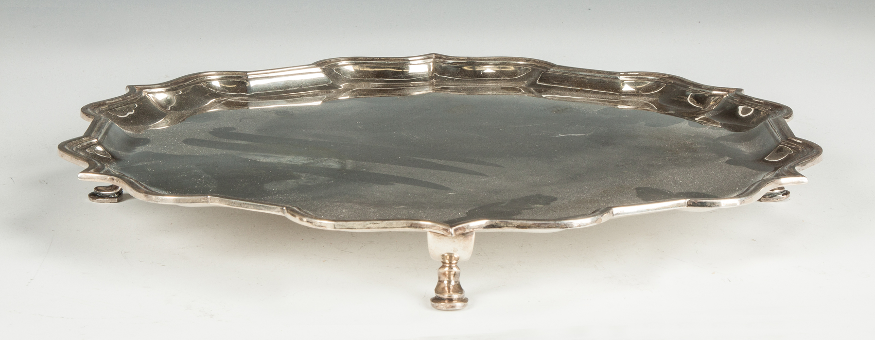 Appraisal: George III Sterling Silver Salver Makers mark SWC W is