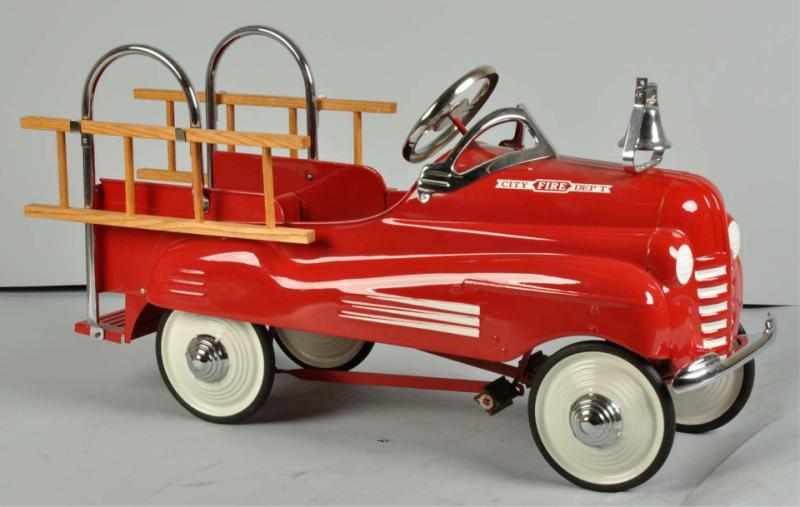 Appraisal: Steelcraft Murray Pontiac Fire Truck Pedal Toy Description Circa Pressed