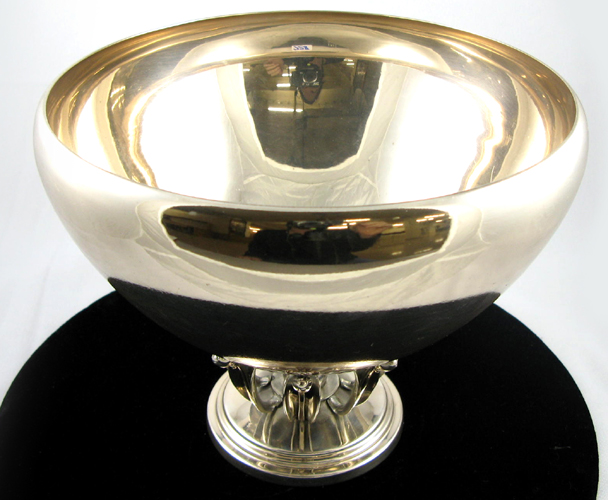 Appraisal: STERLING SILVER FOOTED CENTER BOWL attributed to Georg Jensen Marked