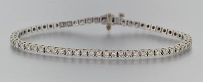 Appraisal: A Ladies' k and Diamond Tennis Bracelet k white gold